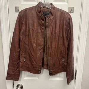 Faux Leather Jacket Small